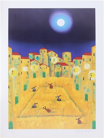 DA NORCIA PAOLO (n. 1953) Lotto composto da n. 4 grafiche. Estate....