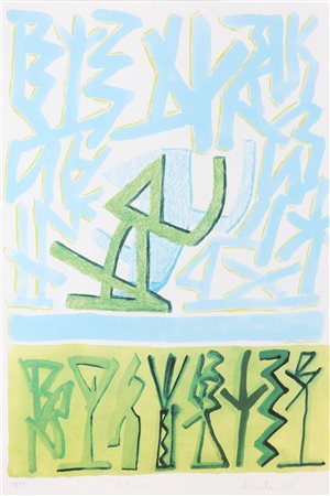 LICATA RICCARDO (n. 1929) Filaco. 2001. Serigrafia. Cm 34,00 x 49,00. 46/75....