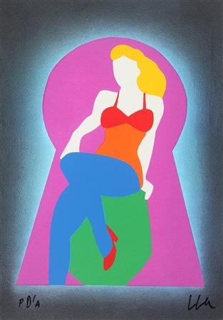 LODOLA MARCO (n. 1955) Senza titolo. Serigrafia. Cm 35,00 x 50,00. P.d.a....