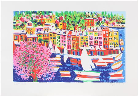 FACCINCANI ATHOS (n. 1951) Senza titolo. Litografia. Cm 100,00 x 70,00....