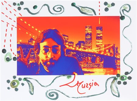 MURGIA MARIA (n. 1935) Senza titolo. Tecnica mista su stampa fotografica.. Cm...