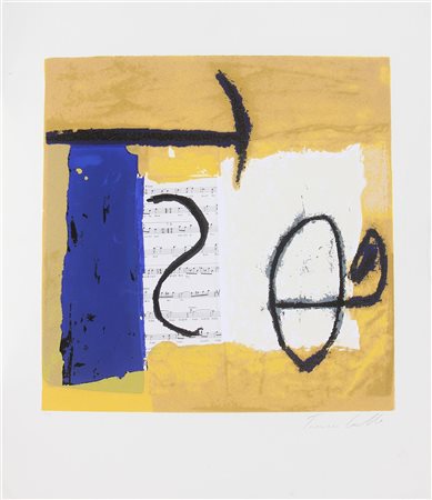 CASCELLA TOMMASO (n. 1951) Senza titolo. Serigrafia polimaterica. Cm 60,00 x...