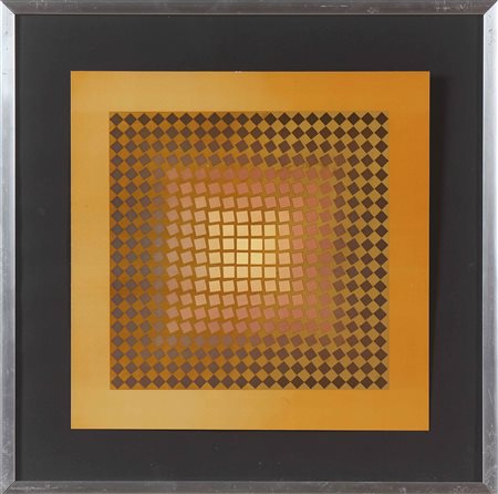 VASARELY VICTOR (1906 - 1997) Senza titolo. Serigrafia. Cm 21,00 x 21,00. Al...