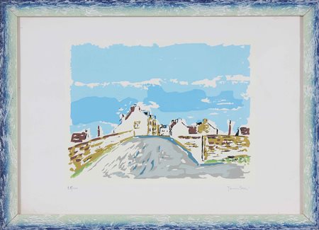 TAMBURI ORFEO (1910 - 1994) Paesaggio. Litografia. Cm 35,00 x 50,00. 25/100....