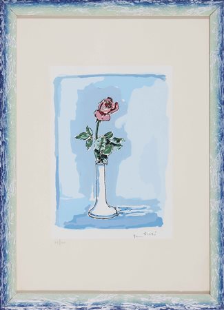 TAMBURI ORFEO (1910 - 1994) Rosa. Litografia. Cm 35,00 x 50,00. 22/100....