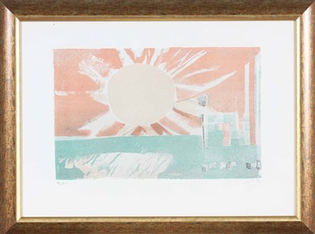 SAETTI BRUNO (1902 - 1984) Senza titolo. 77. Litografia. Cm 70,00 x 50,00....