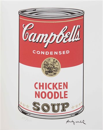 WARHOL ANDY (1928 - 1987) D'apres. Chicken noodles. Litografia. Cm 40,00 x...