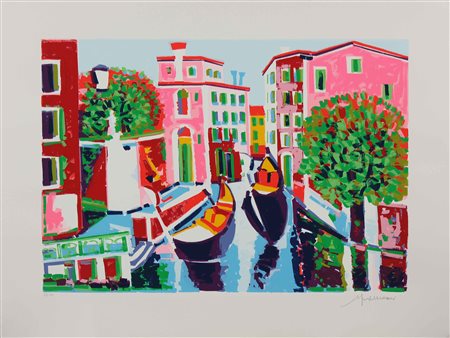 FACCINCANI ATHOS (n. 1951) Venezia. Litografia. Cm 80,00 x 60,00....