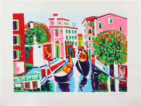 FACCINCANI ATHOS (n. 1951) Venezia. Litografia. Cm 80,00 x 60,00....