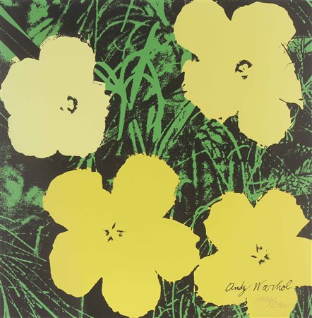 WARHOL ANDY (1928 - 1987) D'apres. Flower. Litografia. Cm 60,00 x 60,00....
