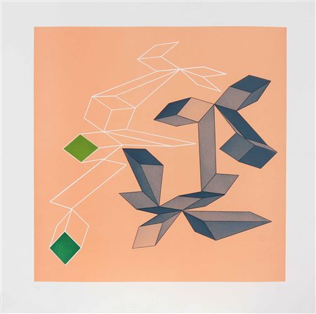 PERILLI ACHILLE (n. 1927) Senza titolo. 1993. Acquaforte. Cm 70,00 x 70,00....