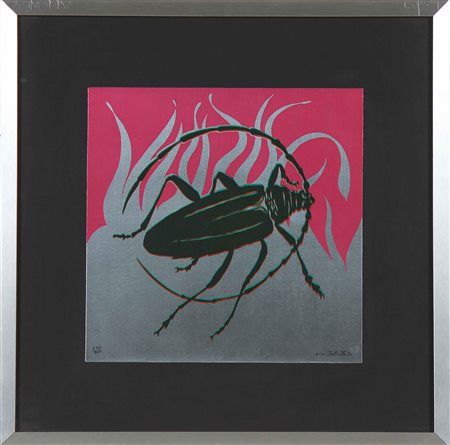 MAROTTA GINO (n. 1935) Scarabeo. Litografia. Cm 32,50 x 32,50. 237/500....