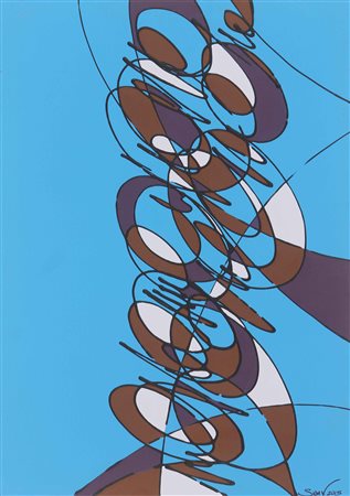 VALENTINE SION (XX - XXI SEC.) Senza titolo. 2015. Olio su tela . Cm 50,00 x...