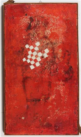 KERN W. (XX SEC.) Senza titolo. Acrilico su tela di juta. Cm 55,00 x 100,00....