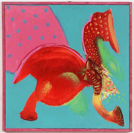 ANONIMO Senza titolo. 1993. Olio su tela . Cm 50,00 x 50,00. Firma e anno al...