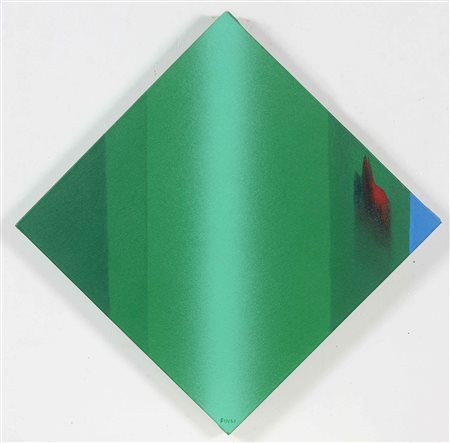 FINZI ENNIO (n. 1931) Il rosso e il blu fuoricampo. 2001. Acrilico su tela....