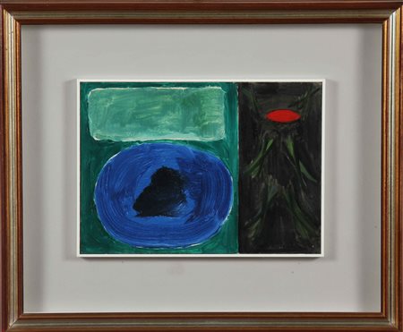 GUIDI VIRGILIO (1891 - 1994) Composizione. Tela incollata su tavola. Cm 35,00...