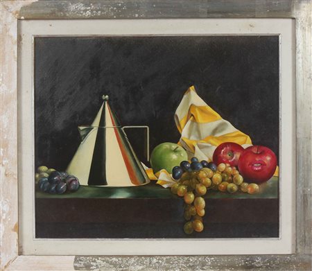 LAURIA FAZIO (n. 1950) Natura morta. Olio su tela . Cm 60,00 x 50,00. Al...