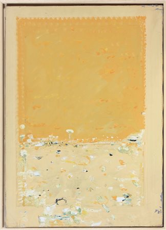 OSSOLA GIANCARLO (n. 1935) Città. 1973. Olio su tela . Cm 50,00 x 70,00. Al...