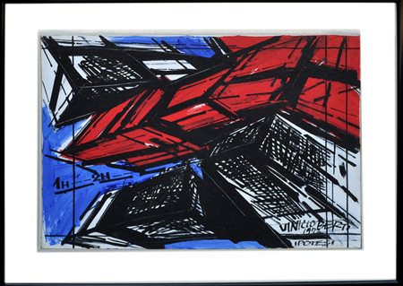 VINICIO BERTI Oppositivi costruttivi, 1973 Acrilici su tela cm. 50x70 Firma,...