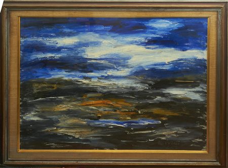 FERRINI Senza titolo, 1965 Olio su tela cm. 90x105 Firma e data in basso a...