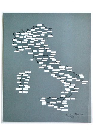 EMILIO ISGRÓ Viaggio necessario, 1997 Tecnica mista su carta in teca di...