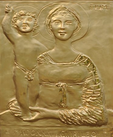 SALVATORE FIUME Madonna del Giubileo, 2000 Bassorilievo in bronzo a cera...