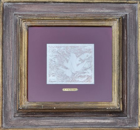 PERICLE FAZZINI Figura di ragazza Incisione su lastra metallica Multiplo es....