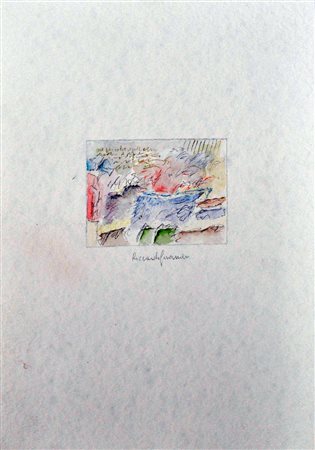 RICCARDO GUARNERI Senza titolo Tecnica mista su cartoncino cm. 35x25 Firma in...
