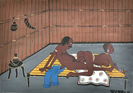 PETER MARTIN Senza titolo, 1998 Acrilici su tela cm. 53x76 Firma e data in basso