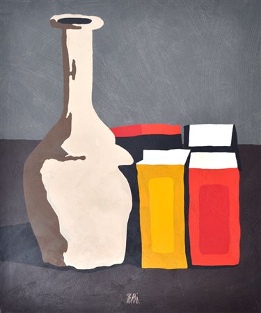 FABIO DE POLI A scuola di pittura Acrilici su tela cm. 120x100 Firma in basso...