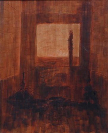 Cesare Peverelli Milano 1922 Composizione n. 3 1960 Olio su tela 100x80...