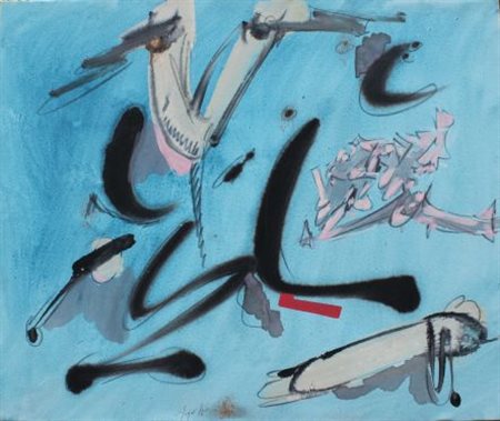 Sergio Dangelo Milano 1932 Campo molto lavorato Tecnica mista su tela 50x60...