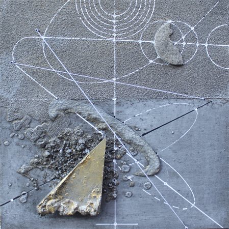 Walter Valentini Pergola 1928 Cielo 2001 Mista su Tavola entro teca in...