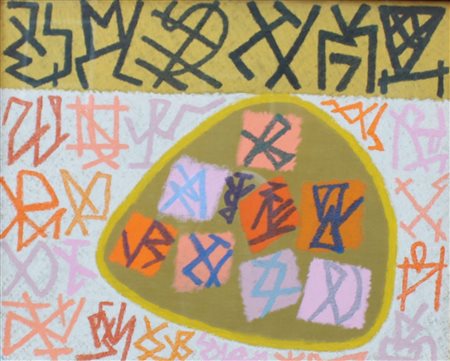 Riccardo Licata Torino 1929 Composizione 2007 Olio su tela 81x101 Autentica...