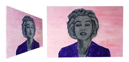 Drill Monkeys Borgomanero 1983 Marilyn Monroe 3D 2015 Acrilico su viti...