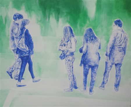 Tommaso Chiappa Palermo 1983 Memorie 2012 Acrilico su Tela 50x60 Certificato...