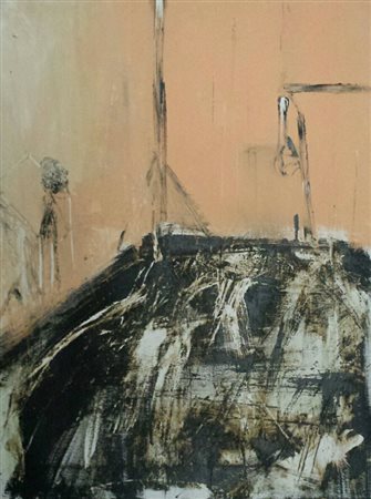 Lorenzo Fabietti Milano 1986 Scenario muto sene 2014 Catrame, olio e acrilico...