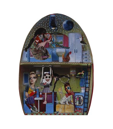 Elisa pietrelli Terni 1987 A casa di Polly 2012 Collage su tavola 49x36