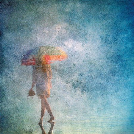 Russell Brown Australia n.d Girl with an Umbrella 2015 fotografia 40x40