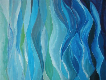 Paola Crimi Bollate 1946 Mare 12 acrilico su tela 50x40