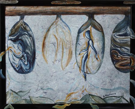 SARA VALMACCO VERCELLI 1976 Metamorfosi 2015 tecnica mista su carta fatta a...