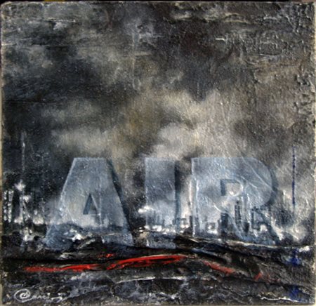 Angela Cascini Napoli 1962 TimeOut_AIR 2014 plastica fusa e olio su tela...