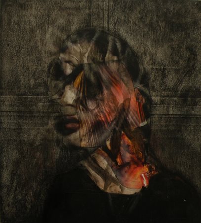 Francesco Zorzella Legnago 1982 Studio per signora (smokey figure) 2015 olio...