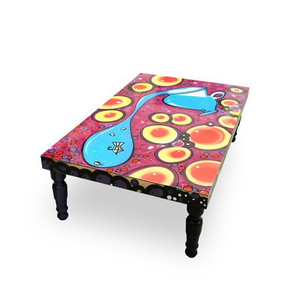 La Pupazza Tricase 1985 Brocca magica 2014 Spray e collage su legno 30x90x60