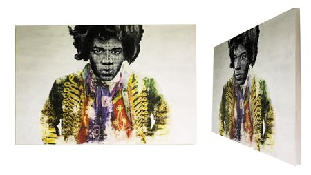 Drill Monkeys Borgomanero 1983 Jimi Hendrix 3D 2015 Acrilico su viti...