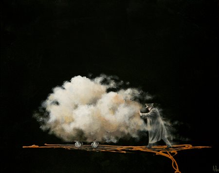 Paolo Di Rosa Milano 1973 Il Peso di Un Sogno 2015 Acrilico su tela 40x50x2...