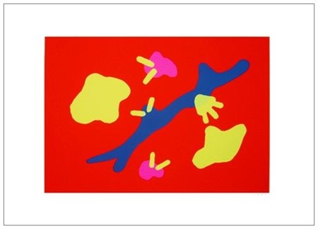 GIULIO TURCATO 1912 - 1995 Senza titolo Litografia a colori es.14/100. Firma...