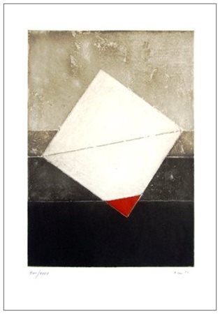 EUGENIO CARMI 1920 Senza titolo 1987 Acquaforte - acquatinta a colori...