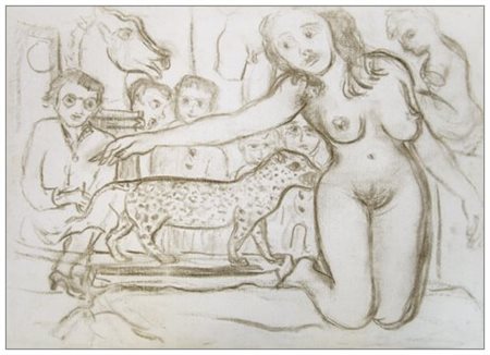 GIUSEPPE VIVIANI 1898 - 1965 Senza titolo 1964 ca. Matita grassa su tela 41 x...